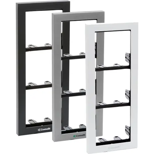Comelit 3311/2A afdekraam powercom/ikall 2-voudig inbouw aluminium antraciet