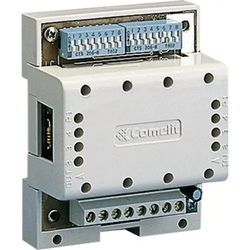 Comelit 1424 deurselector Simplebus TOP 2-draads DIN-rail 4-module kunststof