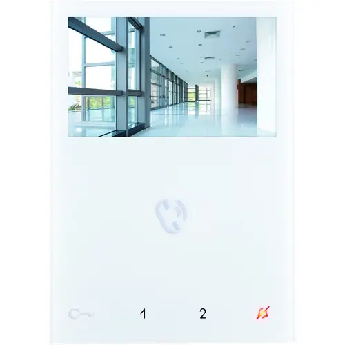 Comelit 6721W mini handsfree videomonitor 2-draads 4,3 inch opbouw wit