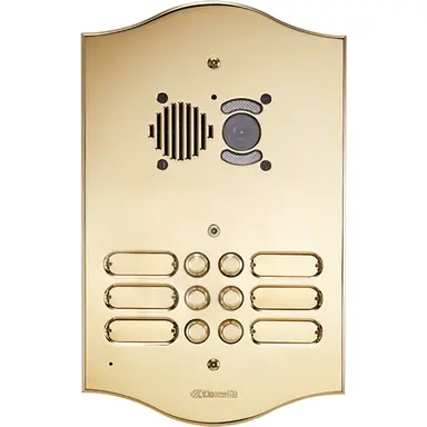 Comelit 3205/RI Roma deurbelpaneel 5 beltoetsen inbouw goud IP54