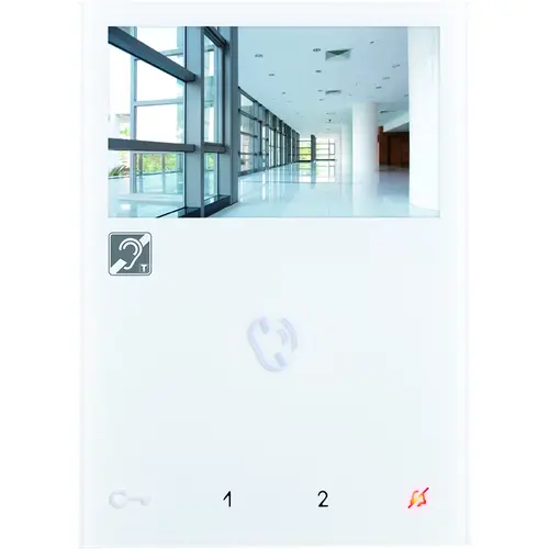 Comelit 6721W/BM mini handsfree videomonitor 2-draads opbouw 4,3 inch wit