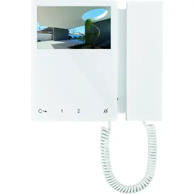 Comelit 6701W/BM mini monitor kleur 2-draads opbouw 4,3 inch wit
