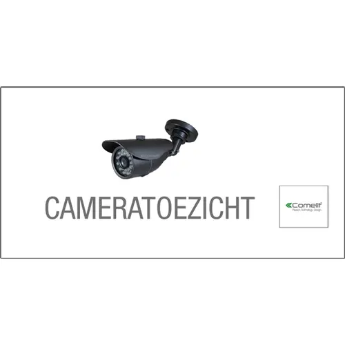 Comelit 43507 sticker let op camera beveiliging nederlands