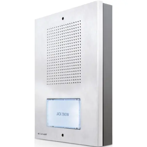 Comelit ET0001 enkelvoudig deurstation extra opbouw 1+n-systeem zilver rvs ip54