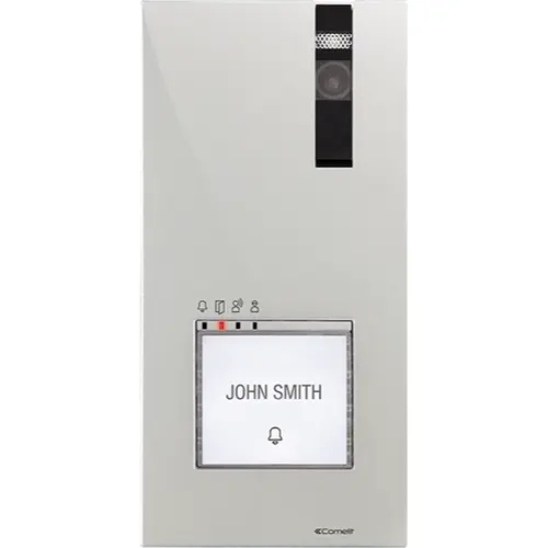 Comelit 4899M quadra deurstation opbouw 1 beltoets camera VIP aluminium grijs