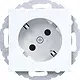 Hager Berker WAS1105WG wandcontactdoos randaarde 45 graden gedraaid A1/A8/C1/C8 lichtwit glans