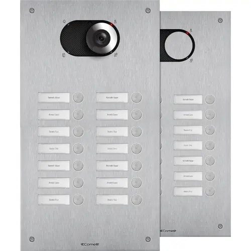 Comelit IX0214 Switch RVS deurbelpaneel 14 drukknoppen inbouw IP54