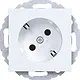 Hager Berker WAS1105WM wandcontactdoos randaarde 45 graden gedraaid A1/A8/C1/C8 lichtwit mat