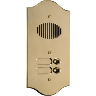 Comelit 3002/RI roma audio-ingangspaneel inbouw 2-drukkers goud IP54