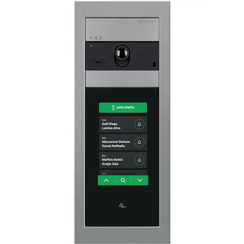 Comelit UT2090 SB2 inbouw touchpaneel 2-draads met camera IP65 zilver
