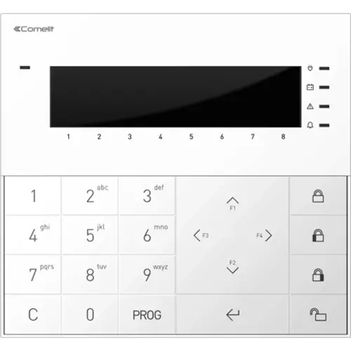 Comelit VEDOKP LCD-toetsenbord voor VEDO centrales opbouw monochroom wit IP20