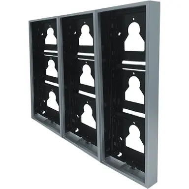 Comelit UT9179 ultra frame met opbouwbehuizing 9 modulen aluminium zilver