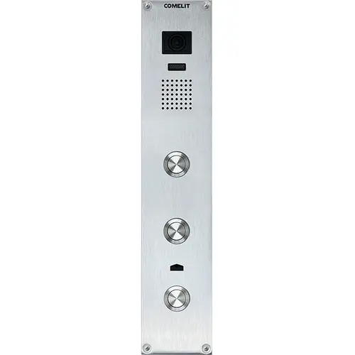 Comelit AD2103 Adam video deurstation 3 drukknoppen inbouw 2-draads met camera IP54 zilver