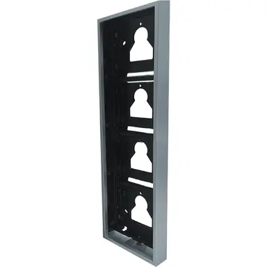 Comelit UT9174 ultra frame met opbouwbehuizing 4-voudig aluminium zilver