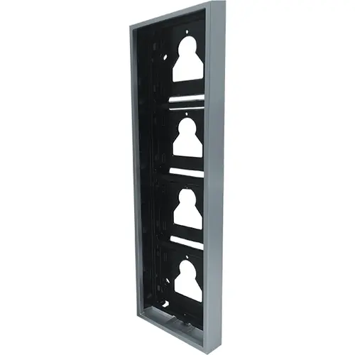 Comelit UT9174 ultra frame met opbouwbehuizing 4-voudig aluminium zilver