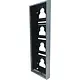 Comelit UT9174 ultra frame met opbouwbehuizing 4-voudig aluminium zilver