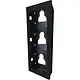 Comelit UT9163B ULTRA inbouwframe 3 modulen aluminium zwart