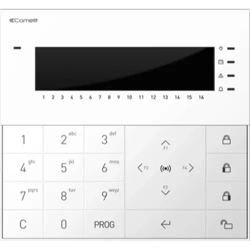 Comelit VEDOKPR200 VEDO200 bedieningspaneel opbouw monochroom display wit IP20