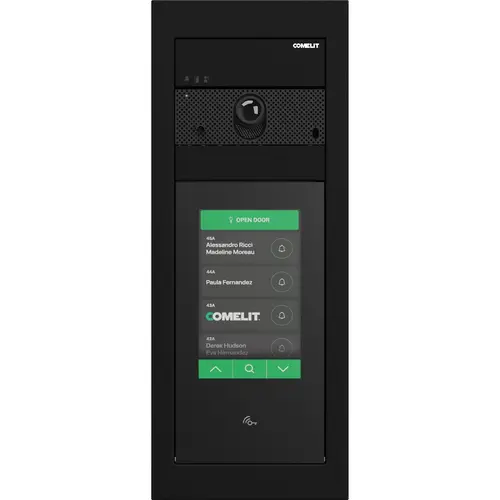 Comelit UT2090B touchpaneel SB2 inbouw camera 2-draads zwart IP65