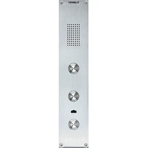 Comelit AD5003 audio deurstation traditioneel inbouw 3 drukknoppen zilver IP54