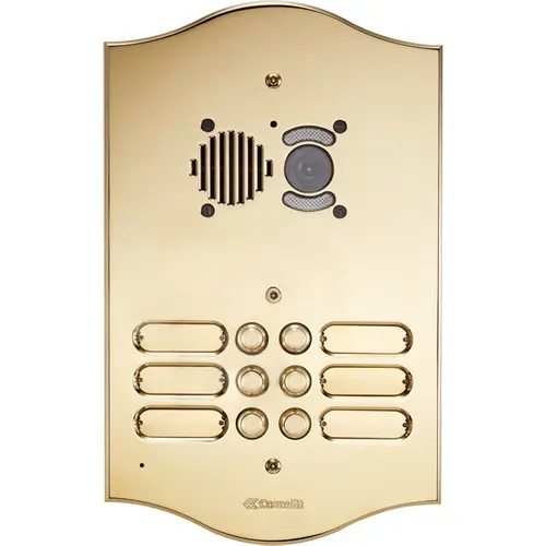 Comelit 3208/2/RI deurbelpaneel inbouw 8 beltoetsen met infoschild IP54 goud