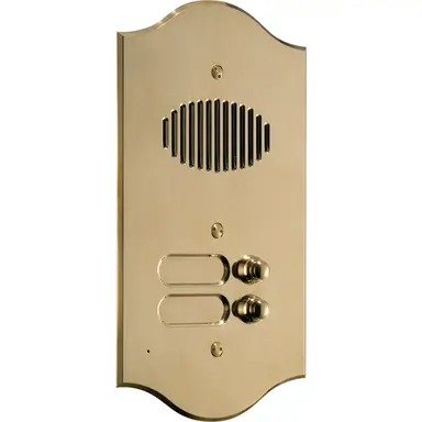 Comelit 3008/2/RI Roma Messing iKall inbouw paneel 8 drukknoppen goud IP54