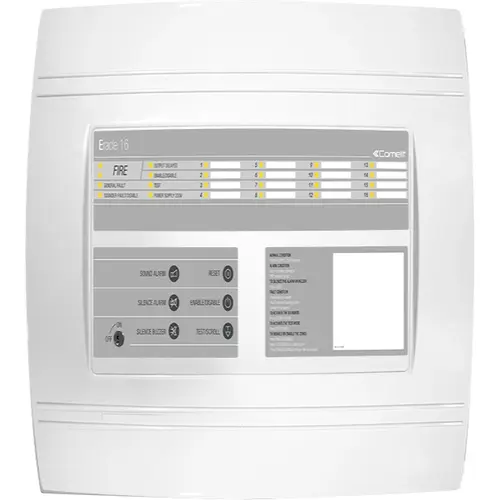 Comelit 43CPC016NL brandmeldcentrale conventionele eracle 8 meldgroepen 230V opbouw