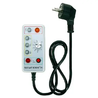 Testboy SCHUKI 2K contactdoostester 2-polig CAT II glimlamp met belasting
