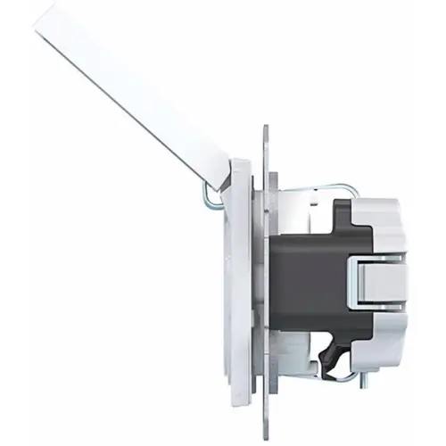 Hager Berker WAS1112WG wandcontactdoos randaarde met vergrendelbaar klapdeksel A1/A8/C1/C8 lichtwit glans