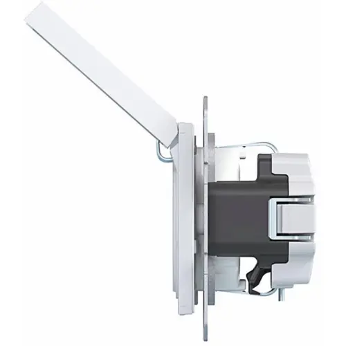 Hager Berker WAS1112WM wandcontactdoos randaarde met vergrendelbaar klapdeksel A1/A8/C1/C8 lichtwit mat