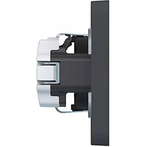 Hager Berker WAS1121AT wandcontactdoos randaarde voor afzonderlijke montage C1 antraciet mat