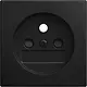 Busch-Jaeger 2399 UCB-915-500 centraalplaat voor wandcontactdoos met penaarde Balance SI zwart mat