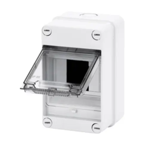 Gewiss GW40001 modulaire opbouwkast leeg 4 modules met DIN-rail IP55 wit
