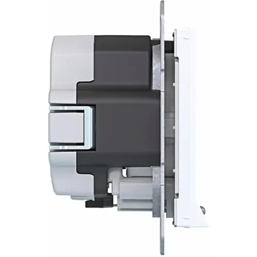 Hager Berker WAS1462WG wandcontactdoos randaarde Safety Plus met LED-orientatielicht A1/A8/C1/C8 lichtwit glans