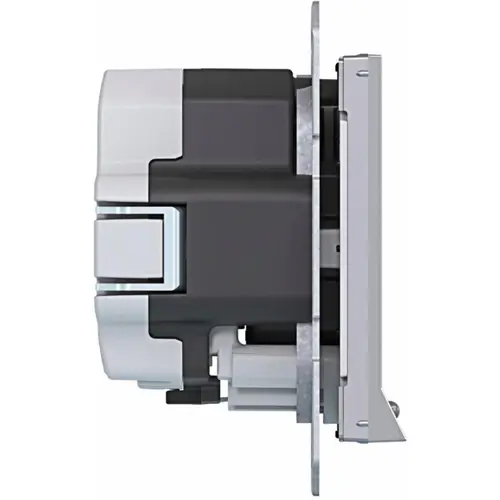 Hager Berker WAS1462TA wandcontactdoos randaarde Safety Plus met LED-orientatielicht A1/A8/C1/C8 titaan mat