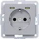 Hager Berker WAS4055TA wandcontactdoos randaarde met 2x USB-C A1/A8/C1/C8 titaan