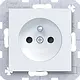 Hager Berker WAS1600WM wandcontactdoos penaarde Safety Plus A1/A8/C1/C8 lichtwit mat