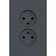 Hager Berker WAS5470AT wandcontactdoos 2-voudig zonder randaarde Safety Plus voor enkele inbouwdoos A1 antraciet mat