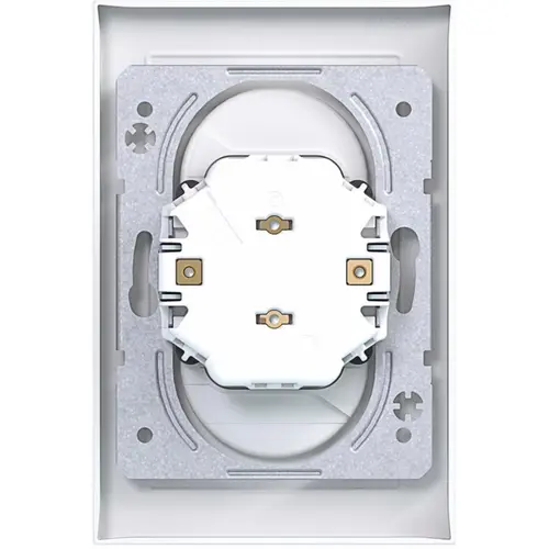 Hager Berker WAS5470WG wandcontactdoos 2-voudig zonder randaarde Safety Plus voor enkele inbouwdoos A1 lichtwit glans