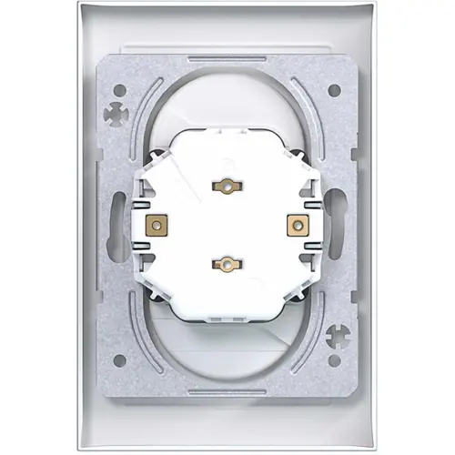 Hager Berker WAS5470WM wandcontactdoos 2-voudig zonder randaarde Safety Plus voor enkele inbouwdoos A1 lichtwit mat