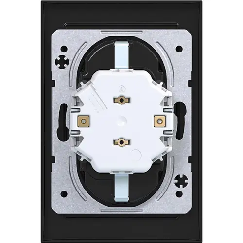 Hager Berker WAS2170BM wandcontactdoos 2-voudig randaarde voor ovale 1,5 inbouwdoos A1 nachtzwart mat