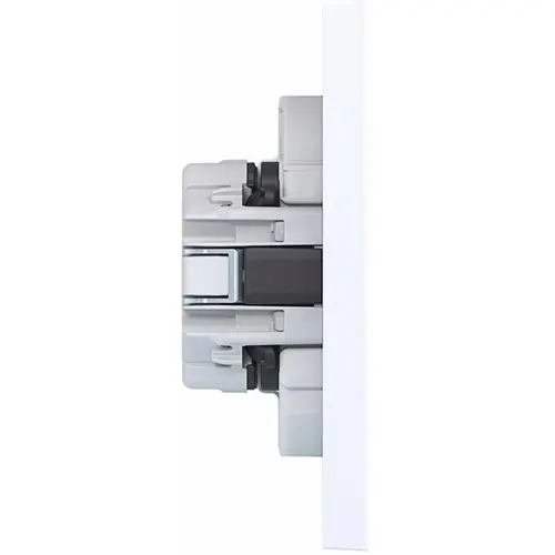 Hager Berker WAS2170WG wandcontactdoos 2-voudig randaarde voor ovale 1,5 inbouwdoos A1 lichtwit glans