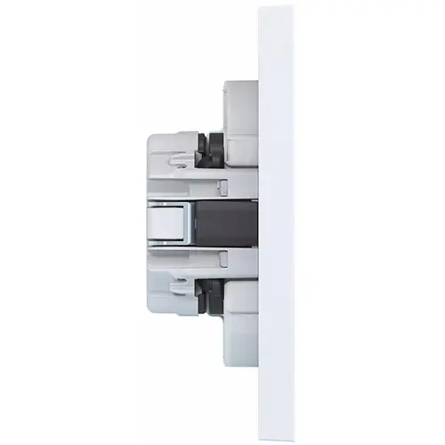 Hager Berker WAS2170WM wandcontactdoos 2-voudig randaarde voor ovale 1,5 inbouwdoos A1 lichtwit mat