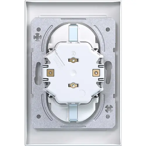 Hager Berker WAS2170WM wandcontactdoos 2-voudig randaarde voor ovale 1,5 inbouwdoos A1 lichtwit mat