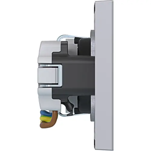 Hager Berker WAS2123TA wandcontactdoos 2-voudig randaarde voorbedraad voor duo-inbouwdoos A1 titaan