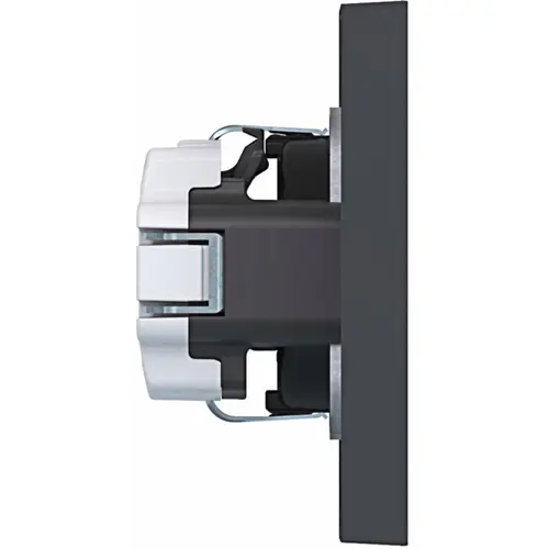 Hager Berker WAS1220AT wandcontactdoos randaarde Safety Plus voor afzonderlijke montage A1 antraciet mat