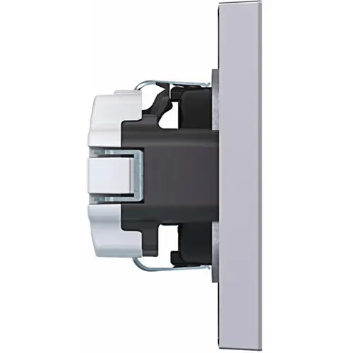 Hager Berker WAS1220TA wandcontactdoos randaarde Safety Plus voor afzonderlijke montage A1 titaan