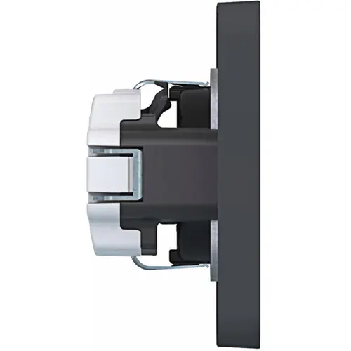 Hager Berker WAS1221AT wandcontactdoos randaarde Safety Plus voor afzonderlijke montage C1 antraciet mat