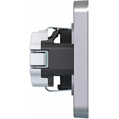 Hager Berker WAS1221TA wandcontactdoos randaarde Safety Plus voor afzonderlijke montage C1 titaan