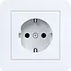 Hager Berker WAS1221WG wandcontactdoos randaarde Safety Plus voor afzonderlijke montage C1 lichtwit glans